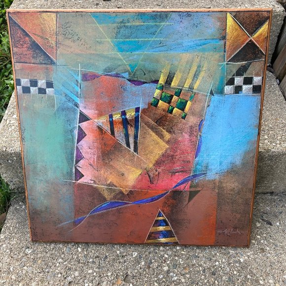 Bill Wheeler "Syncopation, 4 - 7" 2002 Abstract Paintings on Wood, Group of 4 - Picture 3 of 14